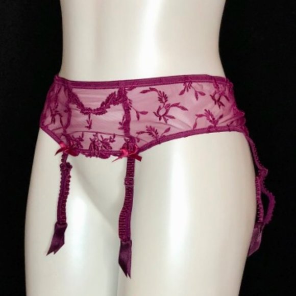 LISE CHARMEL GARTER BELT - EGGPLANT - Picture 3 of 6